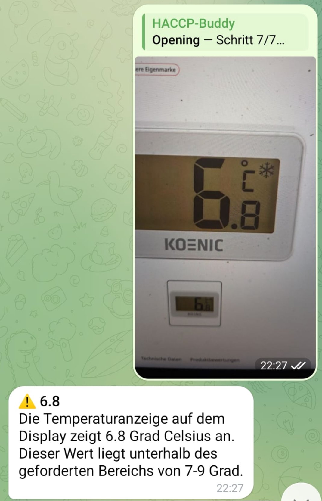 KI erkennt Temperatur aus Foto